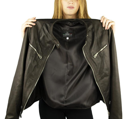 Jacket in Real Leather (Simple in Brown or Black).