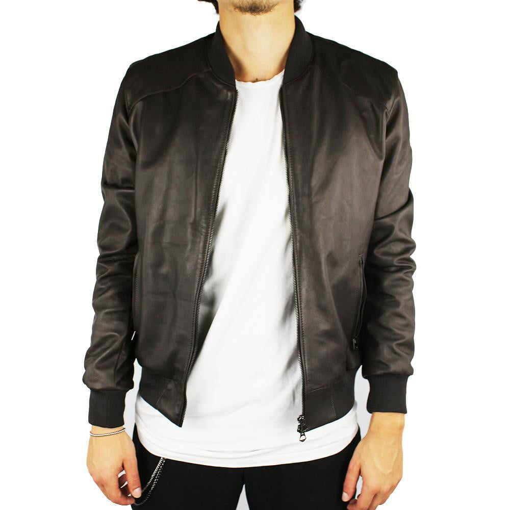 Jacket in Real Leather (Simple in Brown or Black) – WAYART