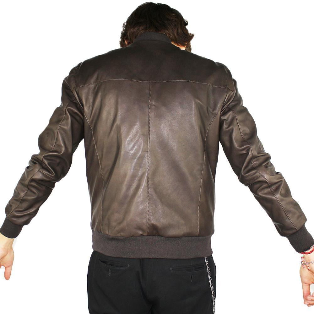 Jacket in Real Leather (Simple in Brown or Black).