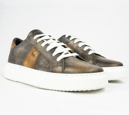 RAF 80174 SNEAKERS IN CHESTNUT & COGNAC.