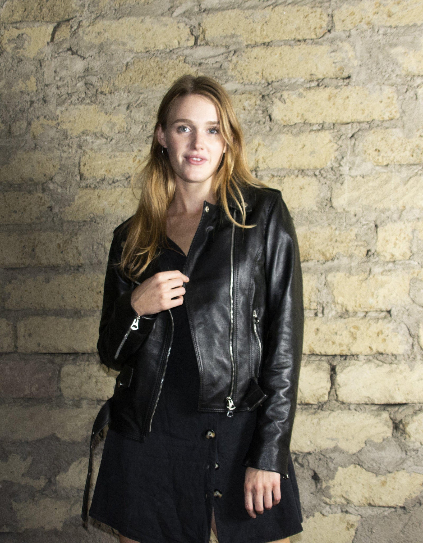 Jacket in Real Leather (Black or Brown Nail).