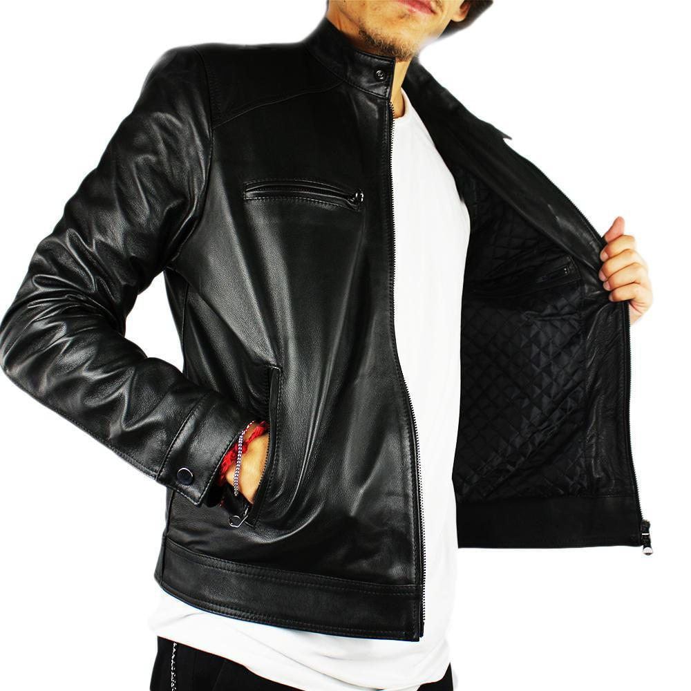 Jacket in Real Leather (Biker in Black or Brown).