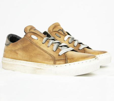 RAF 80176 SNEAKERS IN COGNAC & CHESTNUT.